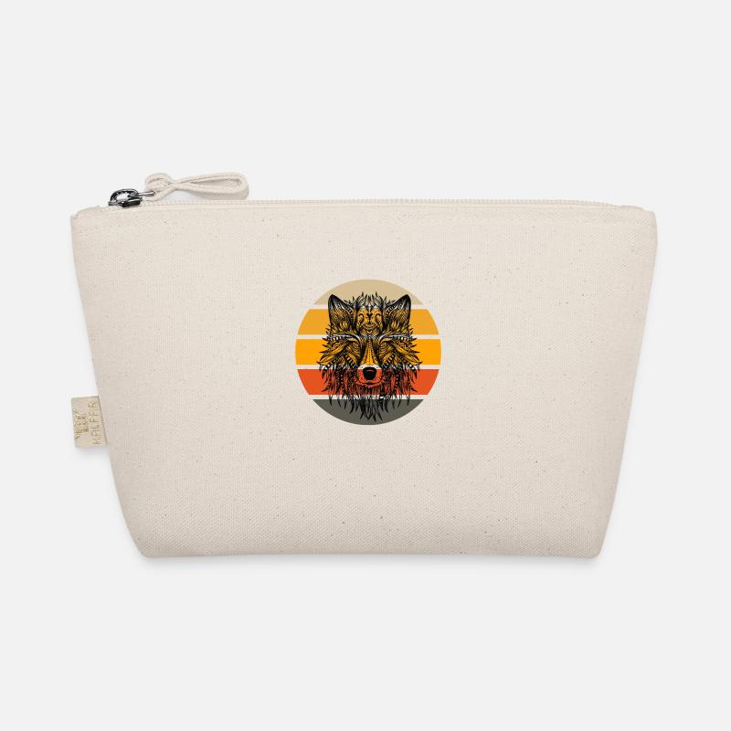 Wolf Sunset Head Organic Pouch