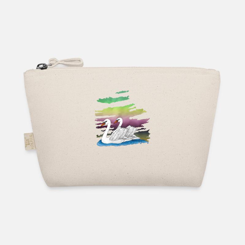 Weiße Vögel Bio-Täschchen