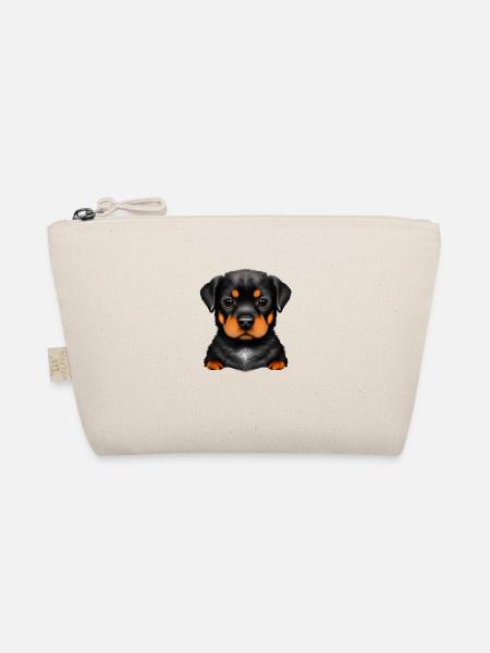 Rottweiler Hund Rottweilerwelpe Hunde Hundewelpe - Bio-Täschchen - Natur