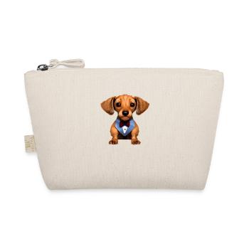 Hunde Dachshund mit Anzug Hund Dackelwelpe - Bio-Täschchen - Natur - Vorne