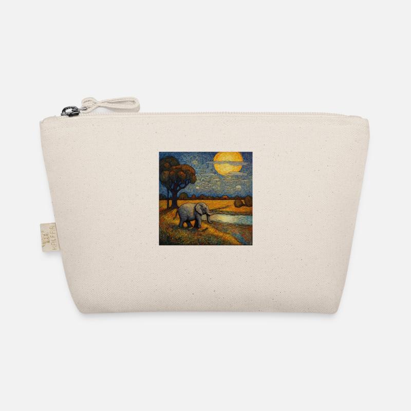 Elephant walks at night Organic Pouch