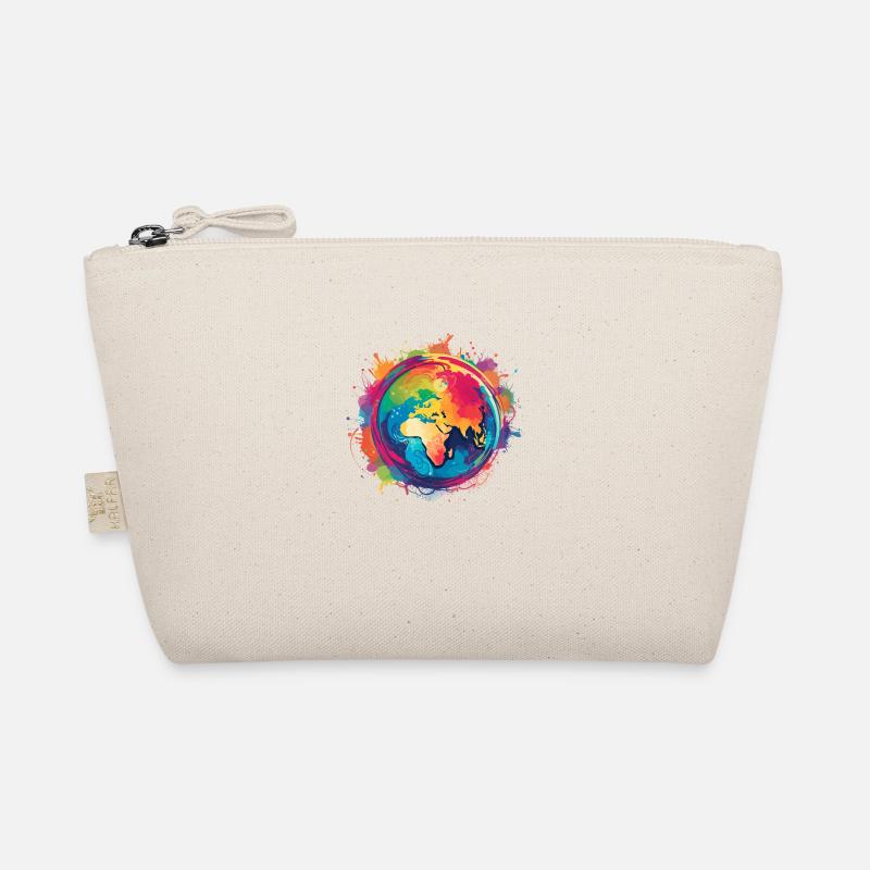 Colorful globe Organic Pouch