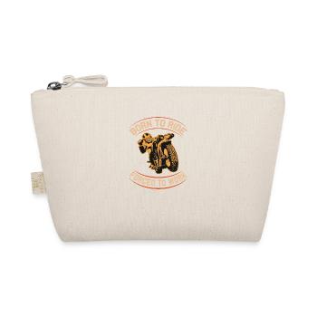 Born To Ride Motorcycle Design - Organic Pouch - nature - Front