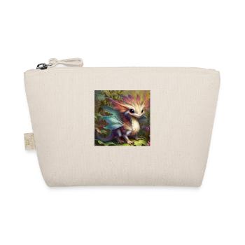 Full view cuddly baby dragon - Organic Pouch - nature - Front