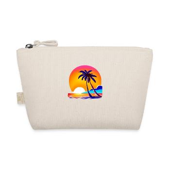 Summer vacation island beach palm trees sun palm tree - Organic Pouch - nature - Front