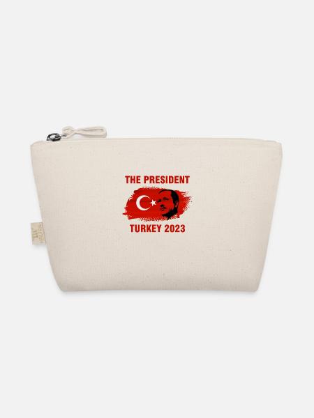 Präsident Recep Tayyip Erdogan Türkei 2023 - Bio-Täschchen - Natur - Vorne