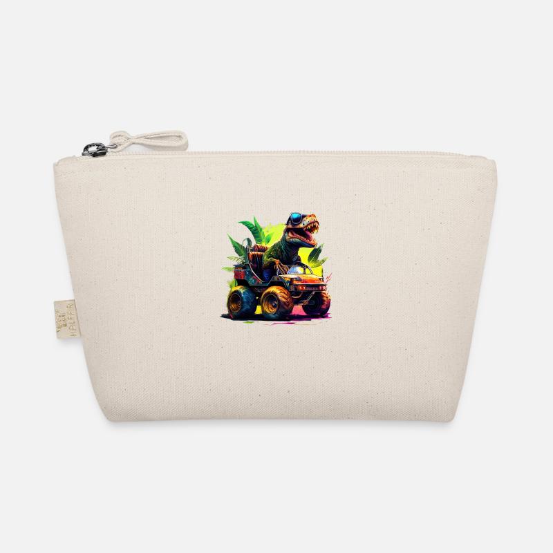 T Rex drives monsters Organic Pouch