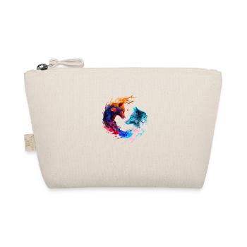 Harmonie des loups / Loups Ying et Yang multicolores - Trousse biologique - nature - Devant