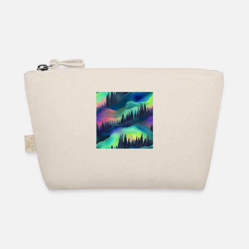 Northern Lights Glow: Polarlichter-Kollektion - Bio-Täschchen - Natur