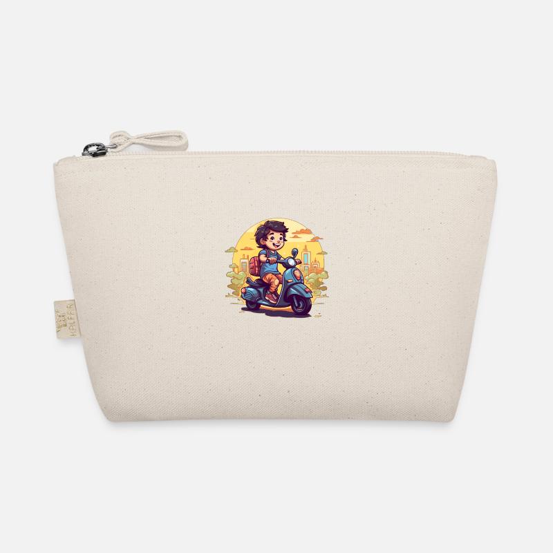 Jugend in Bewegung - Junge mit Roller - Bio-Täschchen - Natur