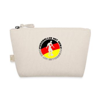 fussballer mit herz deutschland 3 - Bio-Täschchen - Natur - Vorne