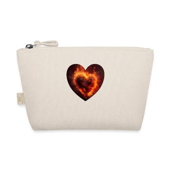Burning heart, a powerful symbol of love - Organic Pouch - nature - Front