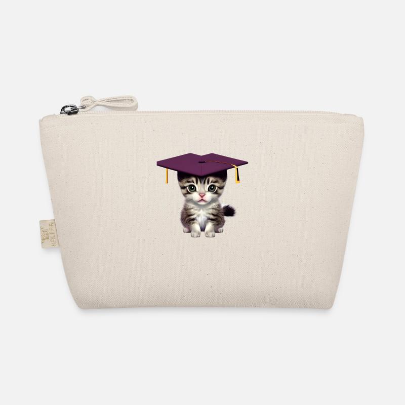 Bachelor Katze Studium Absolvent Schulabschluss Bio-Täschchen