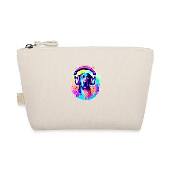 Labrador Retriever, propriétaire du Labrador, écoute de la musique - Trousse biologique - nature - Devant