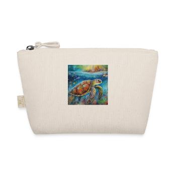Modern Colourful Turtle Wall Art - Organic Pouch - nature - Front