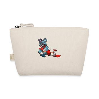 Evil Teddy Bear With Axe - Organic Pouch - nature - Front