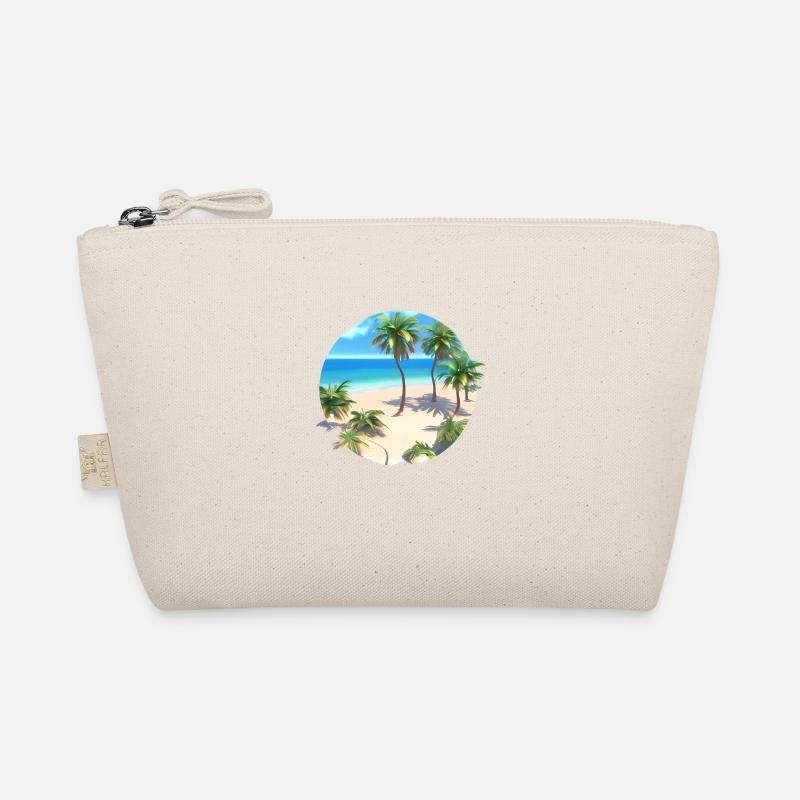 Vacances d’été Palm Island Sun Palm Tree Beach Trousse biologique
