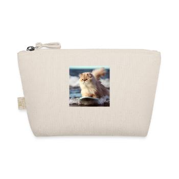 Persian cat Negan surfing - Organic Pouch - nature - Front
