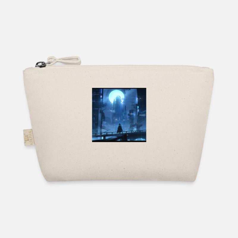 Shadowed Serenity: Anime-Silhouette eines Mädchens Bio-Täschchen