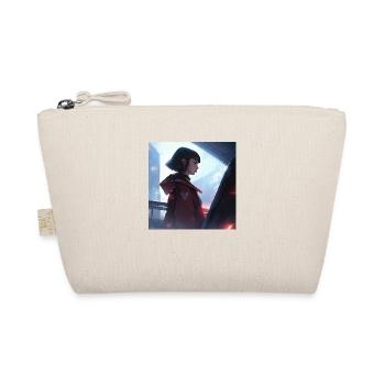 Serene Enigma: Captivating Anime-Style Portrait - Organic Pouch - nature - Front