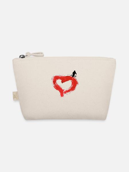 A skier's heart - Organic Pouch - nature