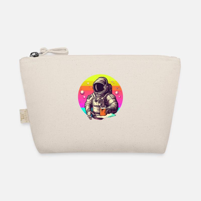 Bunter Bier Astronaut - cooles Motiv Bio-Täschchen