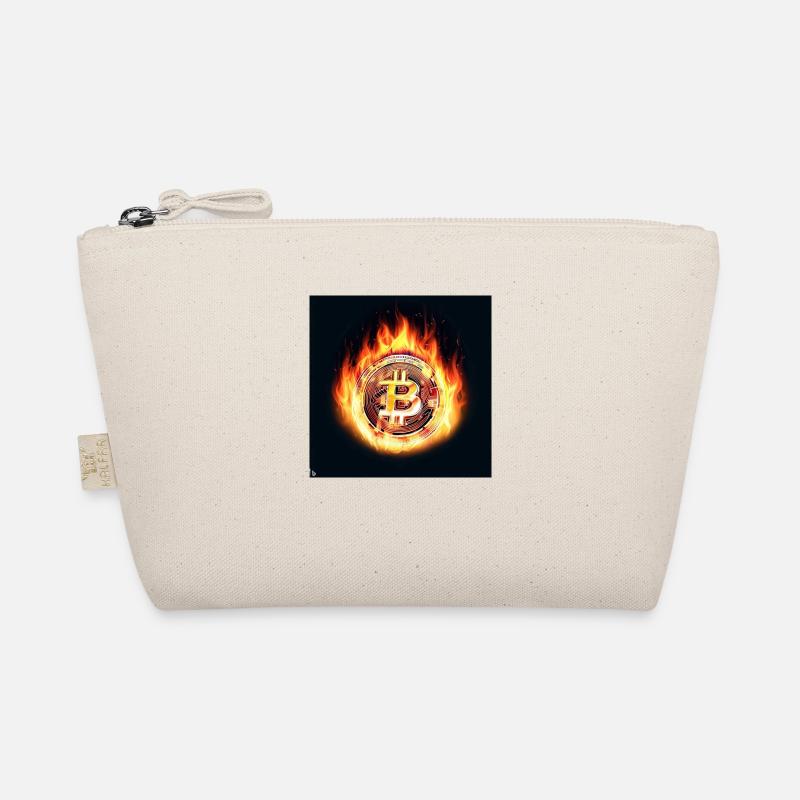 brennender Bitcoin - Bio-Täschchen - Natur