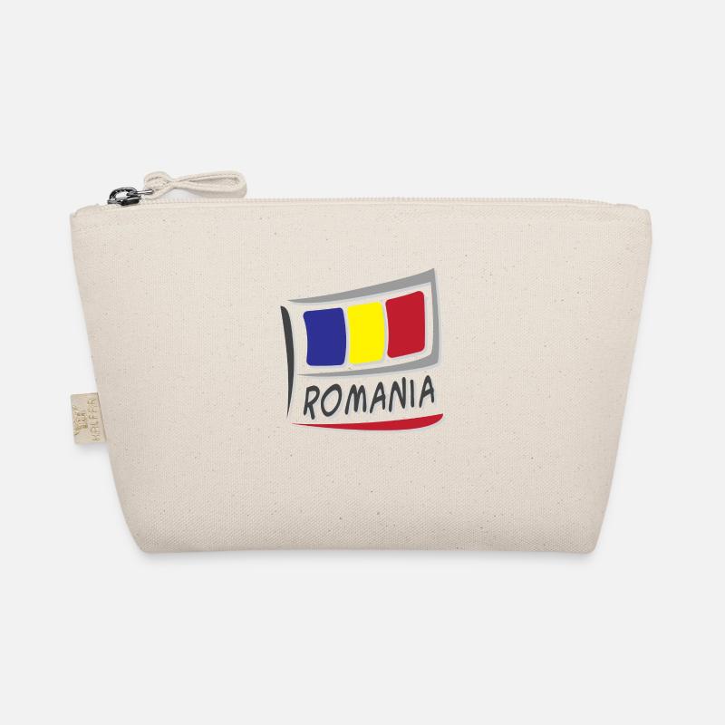 Romania Fahne Flagge - Bio-Täschchen - Natur