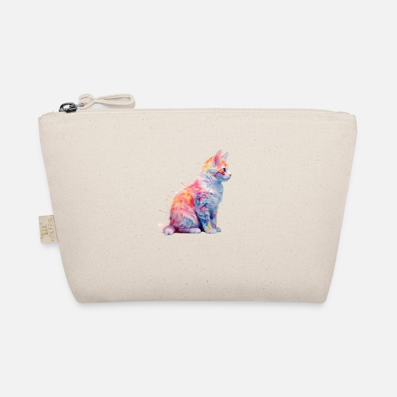 Couleur douce Sprinkles Cat Splash Shirt Design Trousse biologique