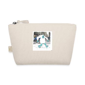 Grumpy Yeti Walking In New York - Bio-Täschchen - Natur - Vorne