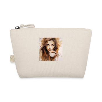 Aroma Serenade: Beautiful Brown Watercolor of a - Organic Pouch - nature - Front