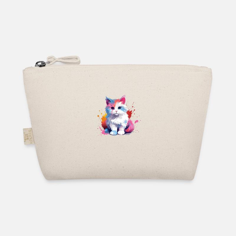 Splash Cat Kitty Design Present Idea Organic Pouch