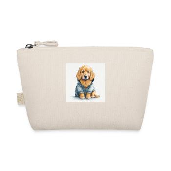 Golden Retriever im Hoodie - Bio-Täschchen - Natur - Vorne