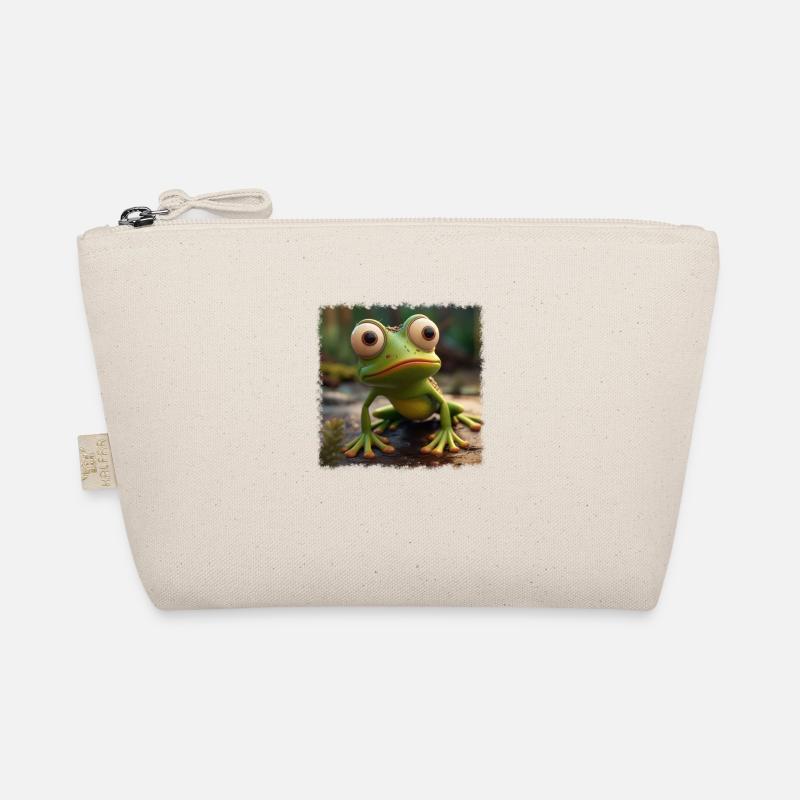 Cute frog - Organic Pouch - nature