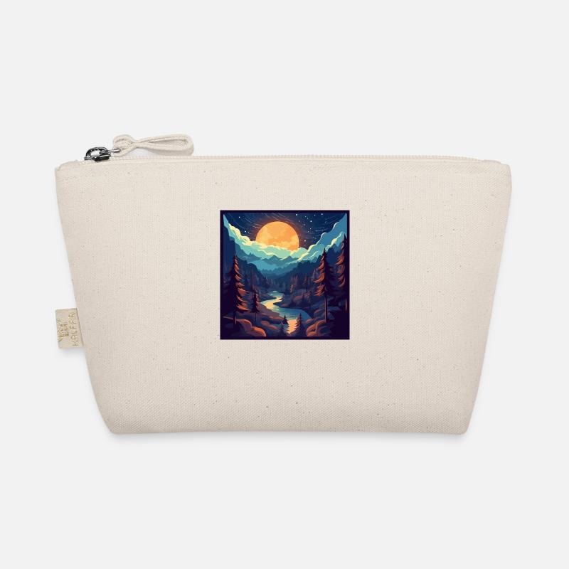Forest landscape at night Organic Pouch