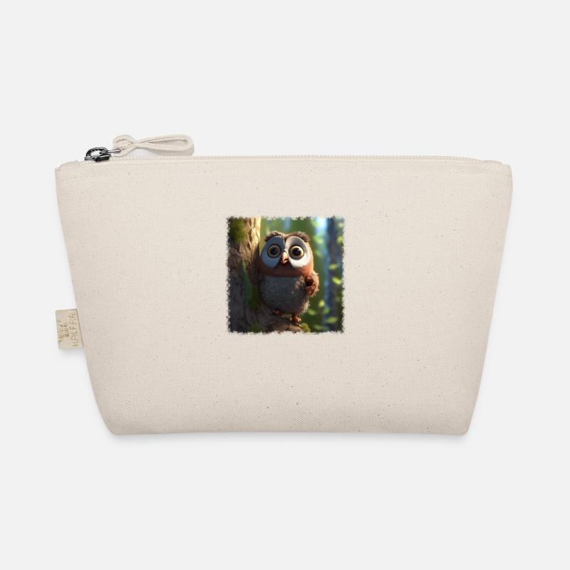 Cute owl - Organic Pouch - nature