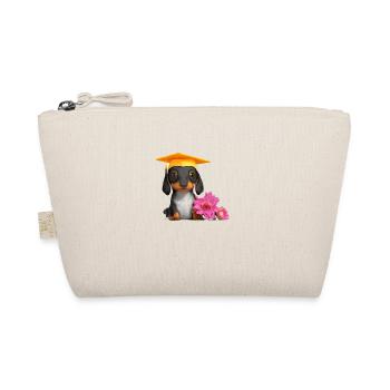 Bachelor Dachshund School Leaving Certificate Dogs Studies - Organic Pouch - nature - Front