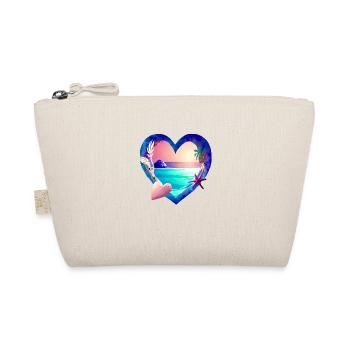 Summer Holiday Sun Palm Beach Palm Island - Organic Pouch - nature - Front