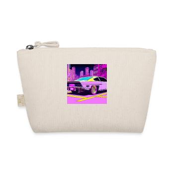 Cyberpunk Car Futuristic Night City 80s Retro - Organic Pouch - nature - Front