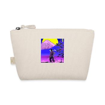 Samurai Mount Fuji Anime Retro Japan - Organic Pouch - nature - Front