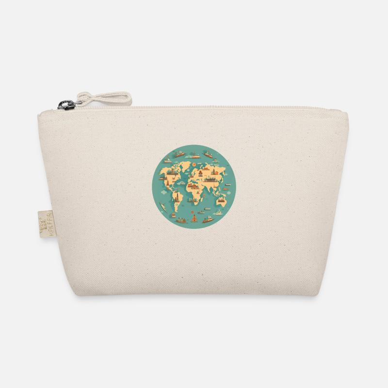 World map Organic Pouch