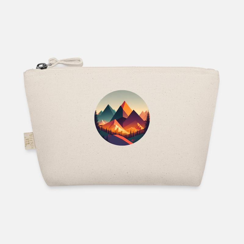 Geometric landscape Organic Pouch