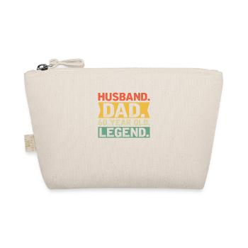 Husband. Dad. 60 Year Old. Laying. - Organic Pouch - nature - Front