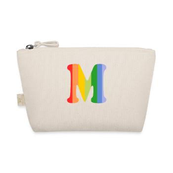 Letter M Rainbow - Organic Pouch - nature - Front