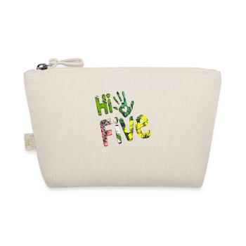 High Five Style Cool Hand Joke Saying Hit Trend - Organic Pouch - nature - Front