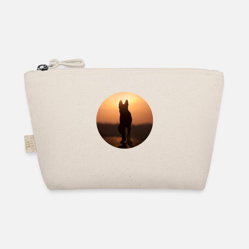 German Shepherd / Wolf Silhouette Organic Pouch