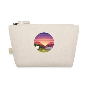 Camping Wohnmobil Geschenk Wohnwagen Camp Zelten - Bio-Täschchen - Natur - Vorne