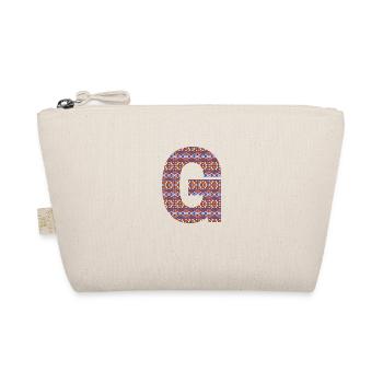 Monogram Letter G- geometric pattern - Organic Pouch - nature - Front