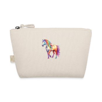 Buntes Pferd - Bio-Täschchen - Natur - Vorne
