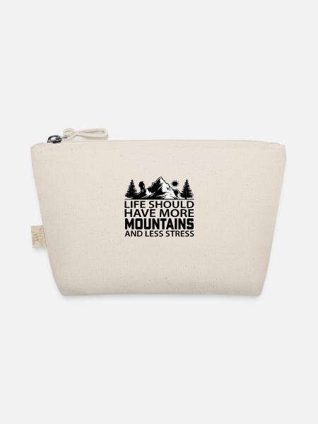 Life should have more Mountains and less Stress - Bio-Täschchen - Natur - Vorne